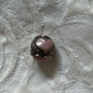 Pandora Silver and Pink Heart Charm